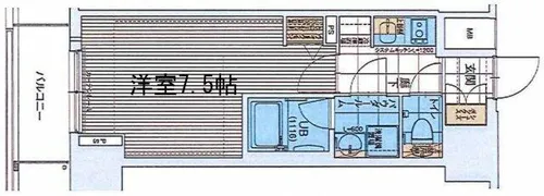 ファーストフィオーレ東梅田【5階】の間取り