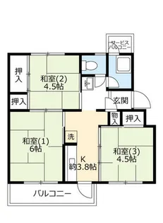 UR総持寺【0240406号室】の間取り