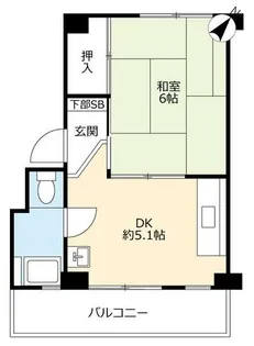 UR助松【0510507号室】の間取り