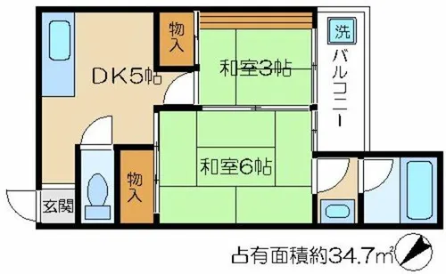 ロイヤルマンション下鴨【2階】の間取り