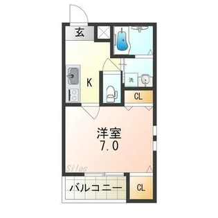 フジパレス天王寺東Ⅱ番館【2階】の間取り