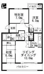 グランデ亀の井【2階】の間取り