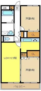 カーサクラロ【5階】の間取り