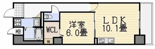 グランツ泉【6階】の間取り