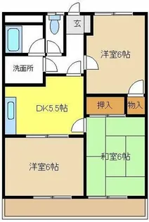 グランベール滝ノ水【2階】の間取り