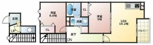 フロンティア【2階】の間取り