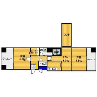 econo・telestation1【602号室】の間取り