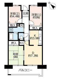 URサンヴァリエ針中野【0090407号室】の間取り