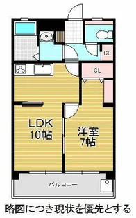 OS・SKYマンション鹿子【2階】の間取り