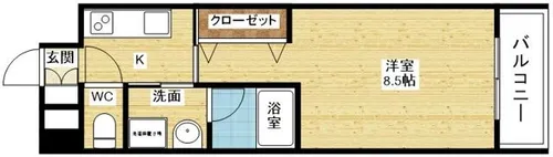 アネシス新大阪【2階】の間取り