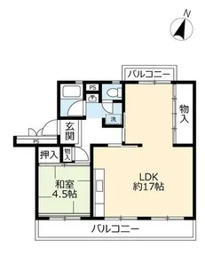 UR中山五月台【0110303号室】の間取り