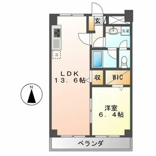 ハイライク栄ハイツ【603号室】の間取り
