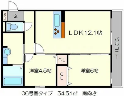 セジュールKOTO【3階】の間取り