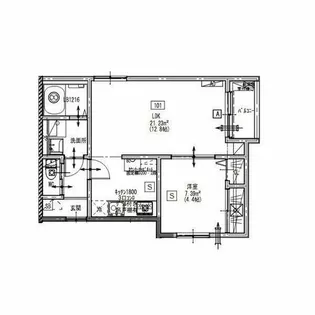 Delica大江【1階】の間取り