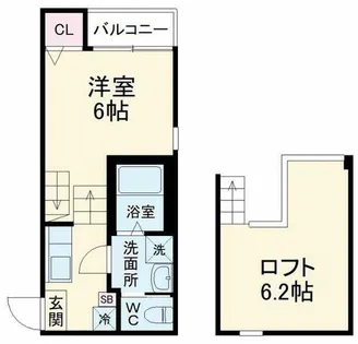 メゾンド琥珀【2階】の間取り