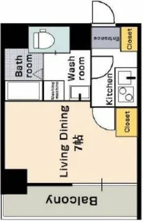 meet Me 梅田西【8階】の間取り