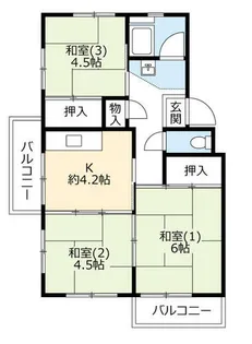 UR金剛【4050302号室】の間取り