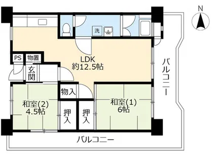 UR名谷駅前【4400510号室】の間取り