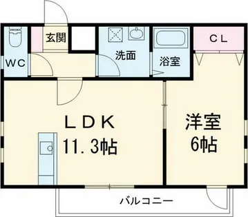 愛知県名古屋市熱田区桜田町【アパート】の間取り