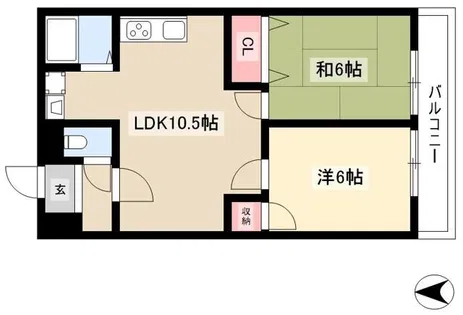 ジュネス青山【2階】の間取り