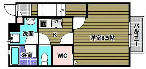 アスピリアヴィータ大美野【2階】の間取り