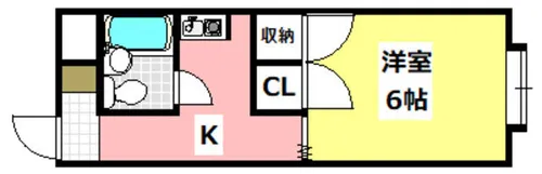 ハイム多摩【106号室】の間取り