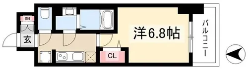 プレサンス上前津エレスタ【0910号室】の間取り