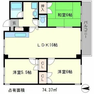 シルベーヌ北山【4階】の間取り