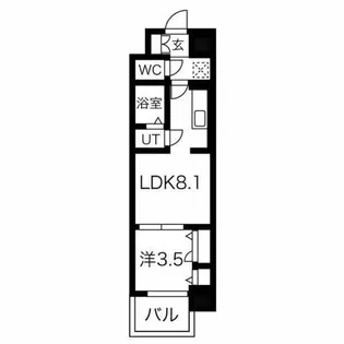 ファステート名古屋駅前アルティス【1209号室】の間取り