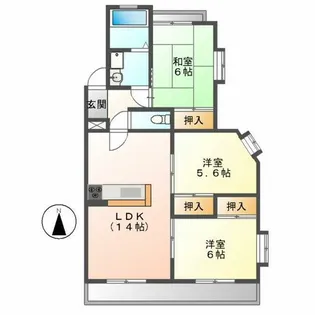 グランドメゾン菊坂【2階】の間取り