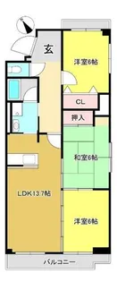 杉本マンション【303号室】の間取り
