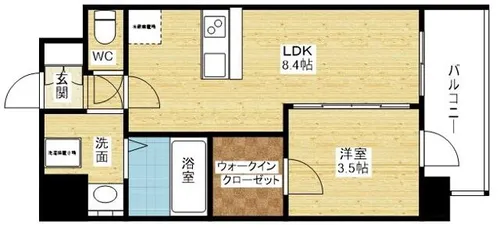 レジュールアッシュ三国本町【9階】の間取り