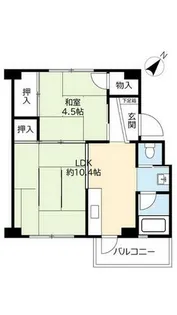 UR助松【0190404号室】の間取り