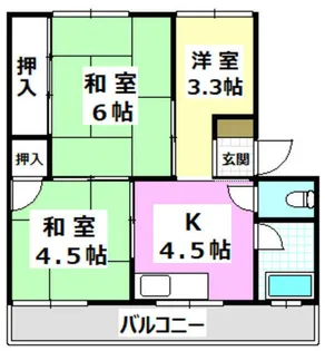 鳥飼マンション【2階】の間取り