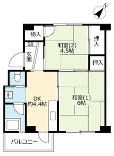 UR助松【0350305号室】の間取り