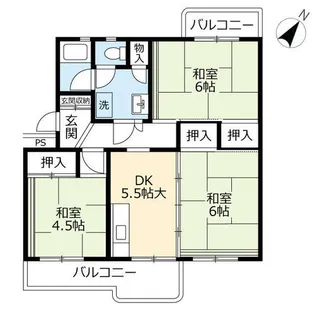UR金鶏【0230301号室】の間取り