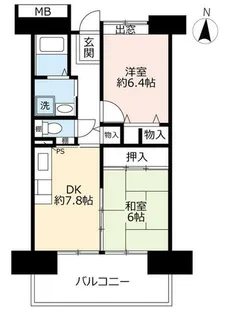 URアーバンラフレ鳩岡【0010205号室】の間取り