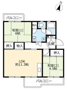 UR光明台【0160504号室】の間取り