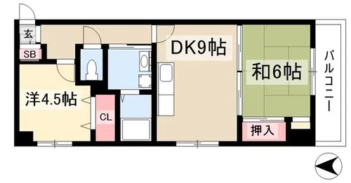 宝マンション大須【2階】の間取り
