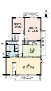 UR高の原駅西第2【0040501号室】の間取り
