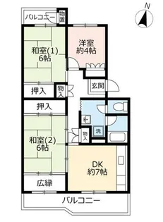 UR落合【3250304号室】の間取り
