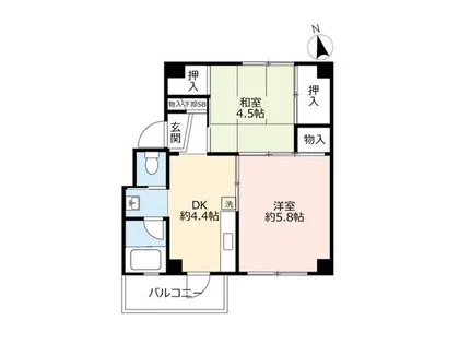 UR香里【D350201号室】の間取り