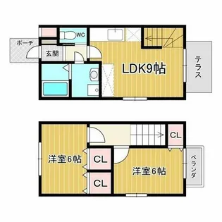 メルバハイツ【101号室】の間取り