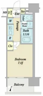 クレストコート靭公園【11階】の間取り