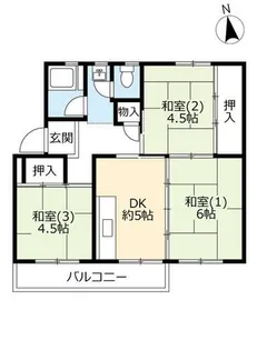 UR春木【0100501号室】の間取り