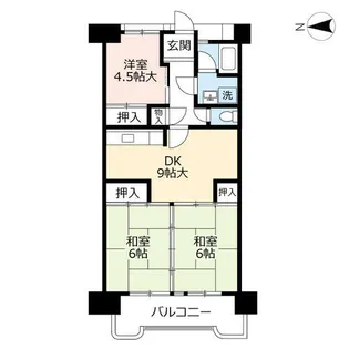 UR到津南【0010507号室】の間取り