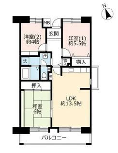 URアーベイン東三国【0031006号室】の間取り