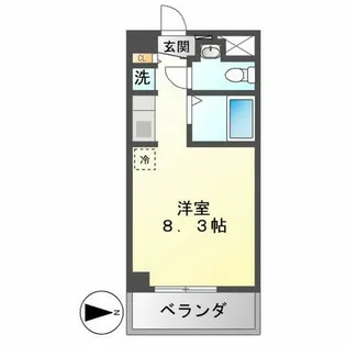 アーバンフラッツ新栄【1409号室】の間取り