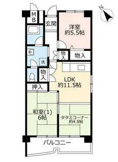 UR南港しらなみ【0340201号室】の間取り