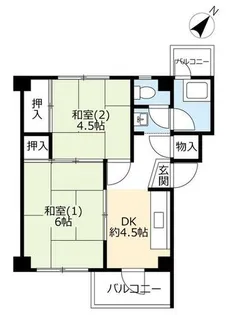 UR助松【0520404号室】の間取り